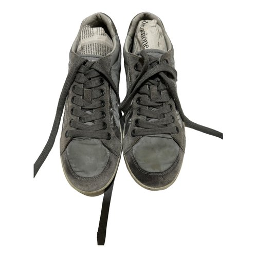 Pre-owned Prada Cloth Low Trainers In Grey