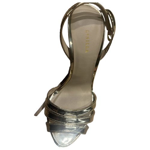 Pre-owned Le Silla Leather Sandal In Metallic