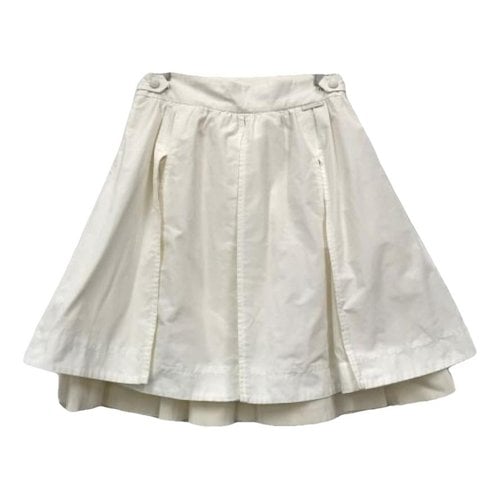Pre-owned Moncler Skirt In White