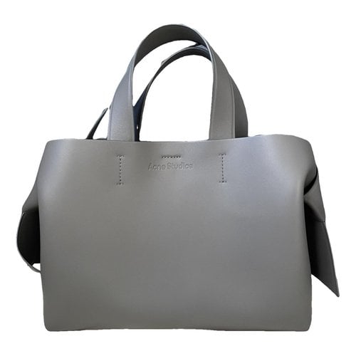Pre-owned Acne Studios Musubi Leather Handbag In Grey