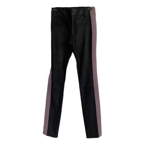 Pre-owned Haider Ackermann Leather Trousers In Black