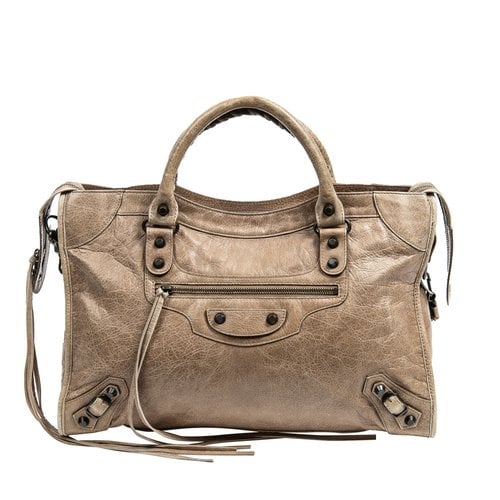 Pre-owned Balenciaga City Leather Crossbody Bag In Brown