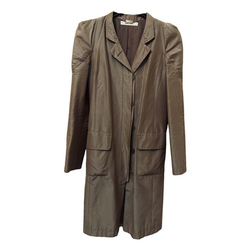 Pre-owned Versace Trench Coat In Brown