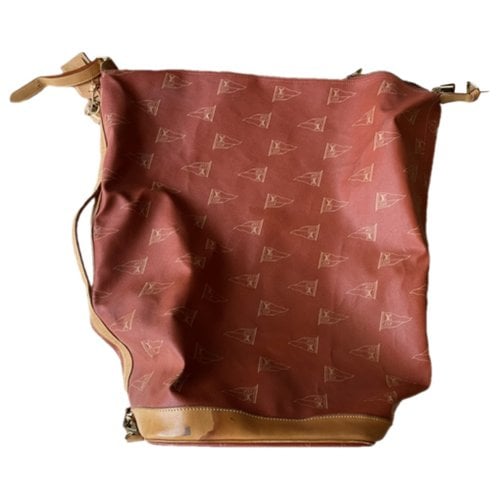 Pre-owned Louis Vuitton Marin Leather Travel Bag In Red