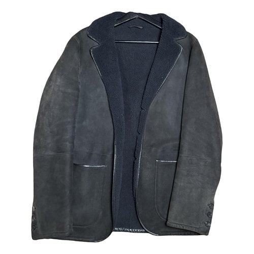Pre-owned Loro Piana Leather Jacket In Anthracite