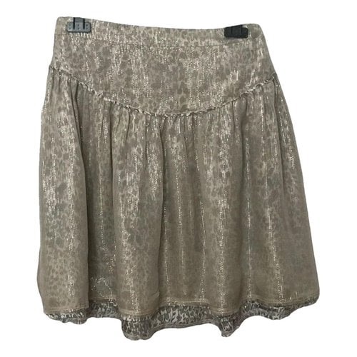Pre-owned Zadig & Voltaire Silk Mid-length Skirt In Beige