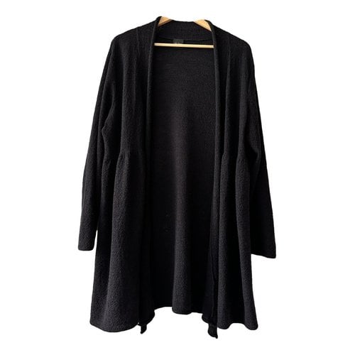Pre-owned Eileen Fisher Wool Cardi Coat In Black