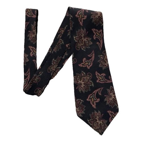 Pre-owned Aquascutum Silk Tie In Brown