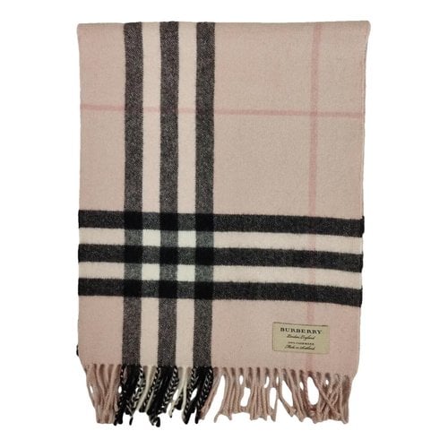 Pre-owned Burberry Cashmere Scarf In Pink