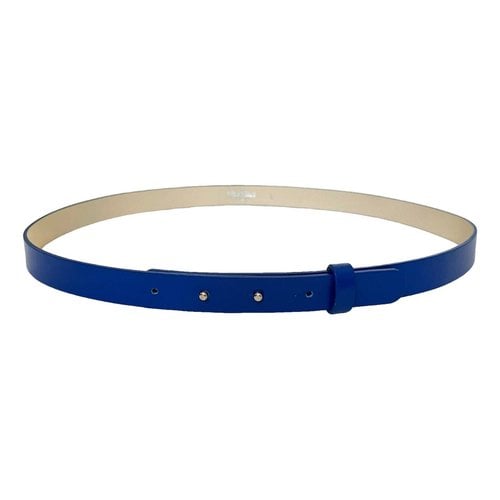 Pre-owned Max Mara Leather Belt In Blue