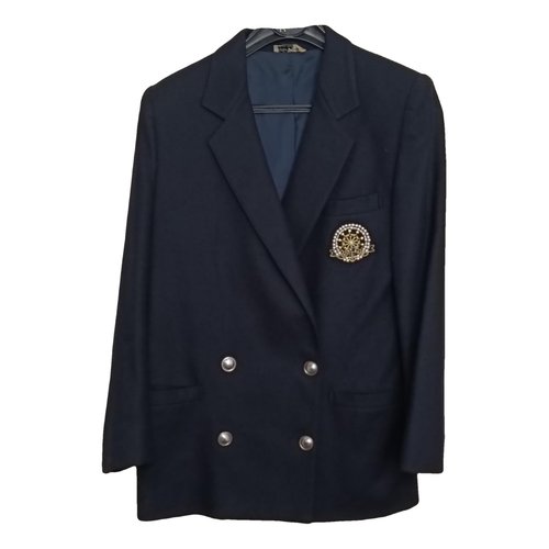 Pre-owned Les Copains Wool Blazer In Blue