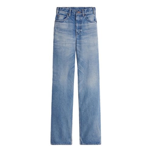 Pre-owned Celine Straight Jeans In Blue