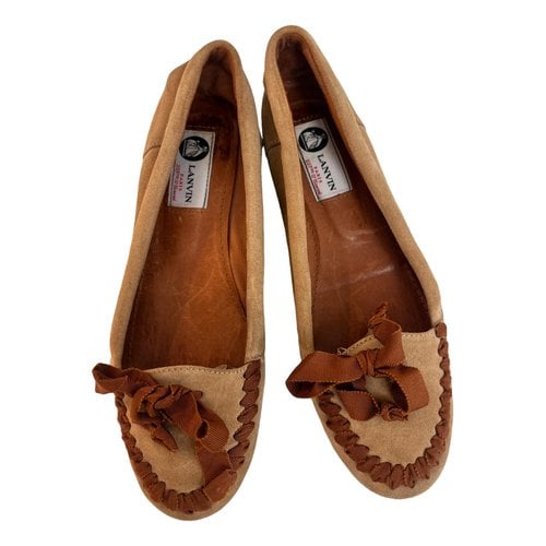Pre-owned Lanvin Flats In Brown