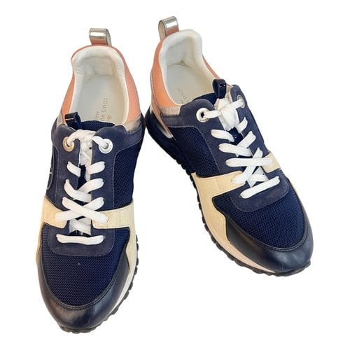 Pre-owned Louis Vuitton Run Away Trainers In Navy