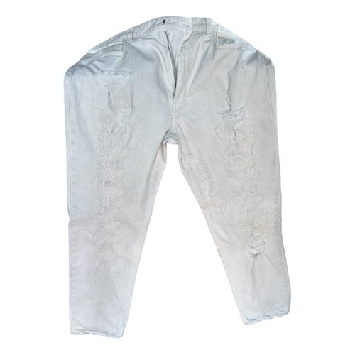 Pre-owned Givenchy Straight Jeans In White