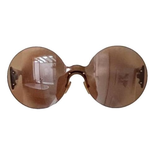 Pre-owned Emporio Armani Oversized Sunglasses In Brown