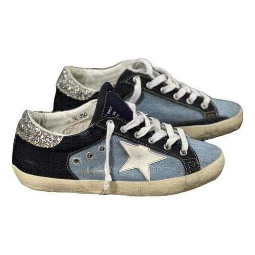Pre-owned Golden Goose Flats In Blue