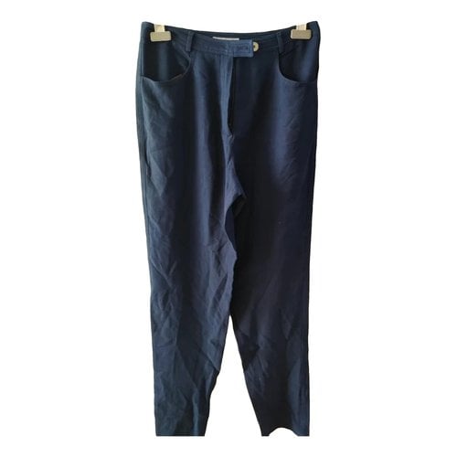 Pre-owned Emporio Armani Straight Pants In Blue