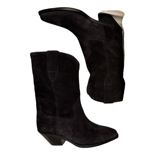 Pre-owned Isabel Marant Leather Boots In Black