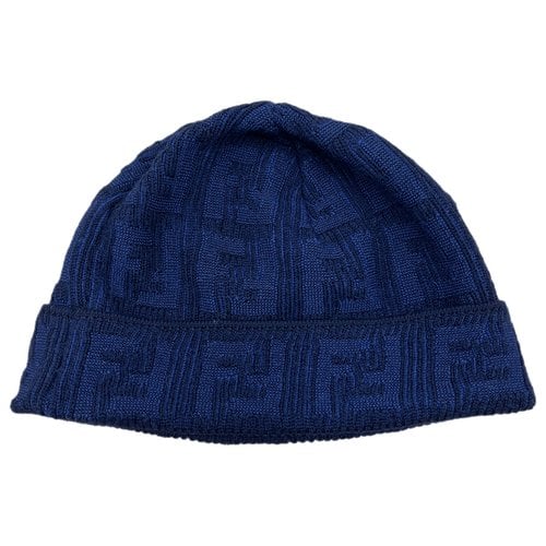 Pre-owned Fendi Wool Hat In Blue