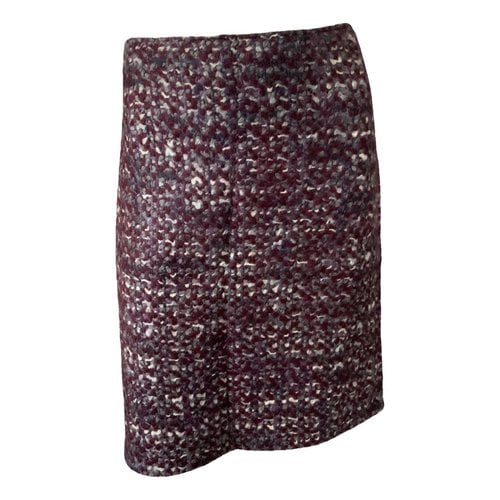 Pre-owned Max Mara Wool Mid-length Skirt In Purple