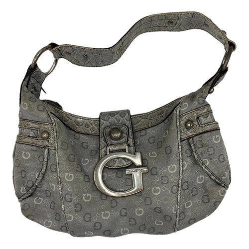 Pre-owned Guess Cloth Handbag In Grey