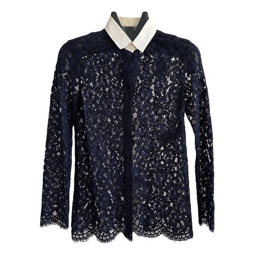 Pre-owned Sandro Blouse In Navy