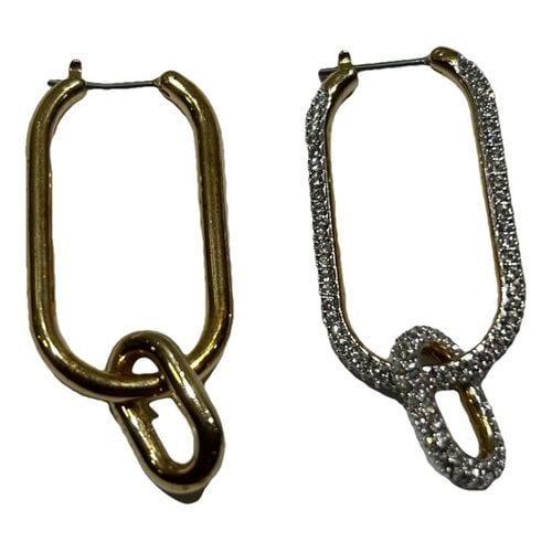 Pre-owned Swarovski Earrings In Gold
