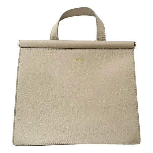Pre-owned Euterpe Leather Crossbody Bag In White