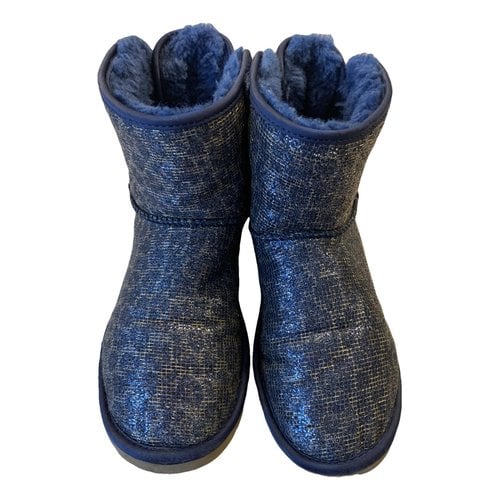 Pre-owned Ugg Shearling Boots In Blue