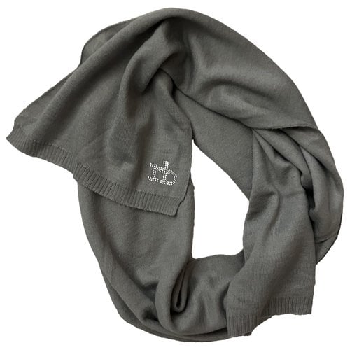 Pre-owned Roccobarocco Wool Scarf In Grey