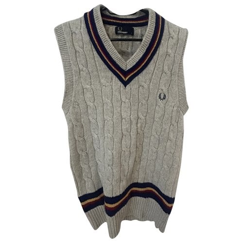 Pre-owned Fred Perry Wool Vest In Grey