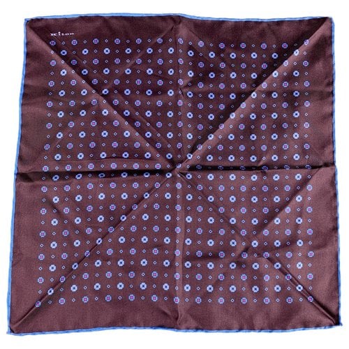 Pre-owned Kiton Scarf & Pocket Square In Brown