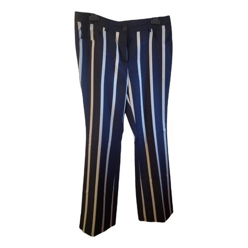 Pre-owned Akris Punto Wool Trousers In Blue