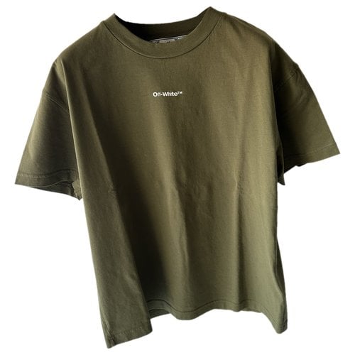 Pre-owned Off-white T-shirt In Khaki