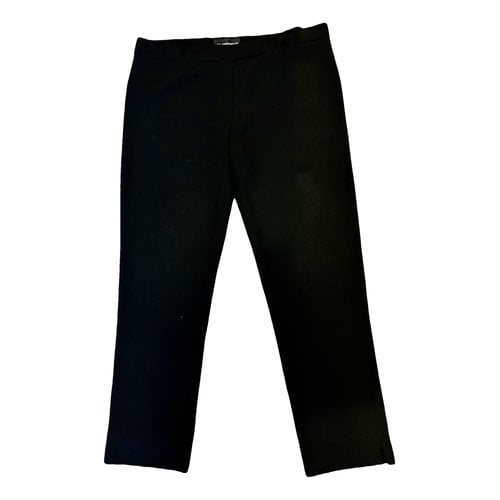 Pre-owned Ann Demeulemeester Wool Slim Pants In Black