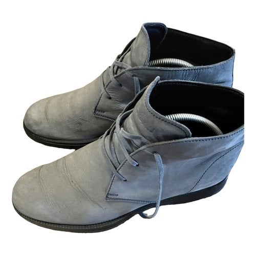 Pre-owned Hogan Leather Boots In Grey