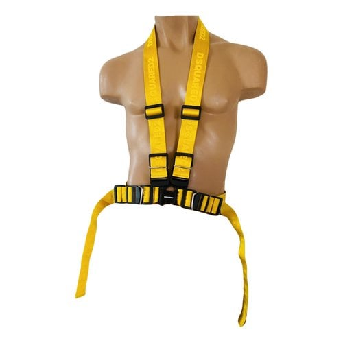 Pre-owned Dsquared2 Belt In Yellow