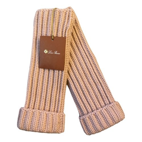 Pre-owned Loro Piana Cashmere Mittens In Pink