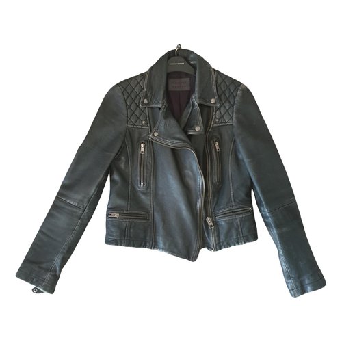 Pre-owned Allsaints Leather Jacket In Black