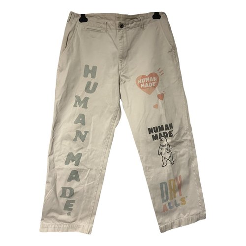 Pre-owned Human Made Trousers In White