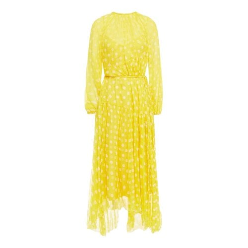 Pre-owned Zimmermann Silk Mid-length Dress In Yellow