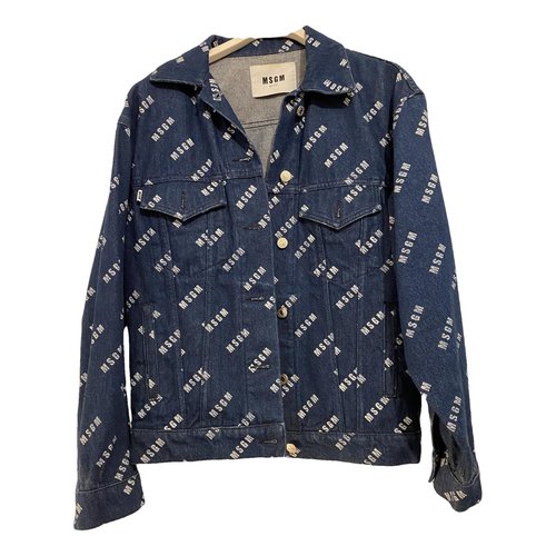 Pre-owned Msgm Jacket In Navy