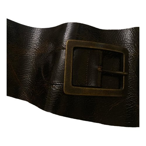Pre-owned Liujo Vegan Leather Belt In Brown