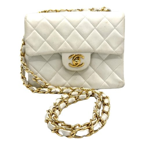 Pre-owned Chanel Timeless/classique Leather Handbag In White