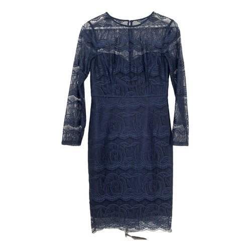Pre-owned By Malina Lace Mid-length Dress In Blue