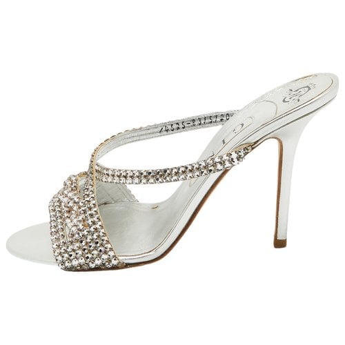 Pre-owned Gina Patent Leather Sandal In Metallic