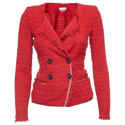 Pre-owned Isabel Marant Étoile Tweed Jacket In Red