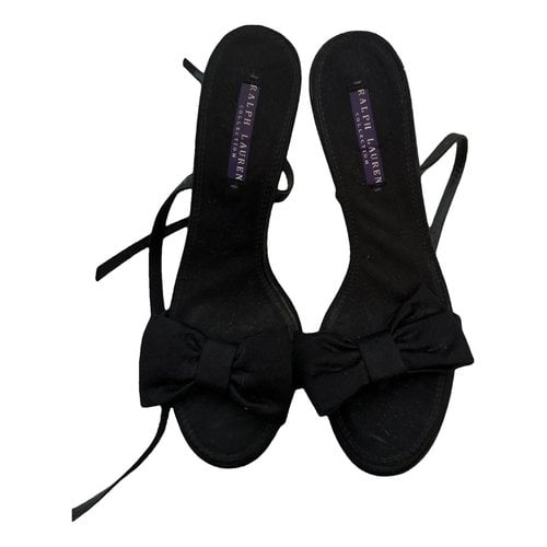 Pre-owned Ralph Lauren Purple Label Cloth Heels In Black