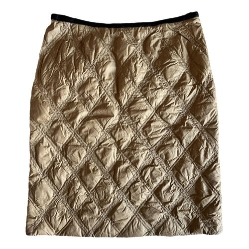 Pre-owned Moncler Mini Skirt In Beige